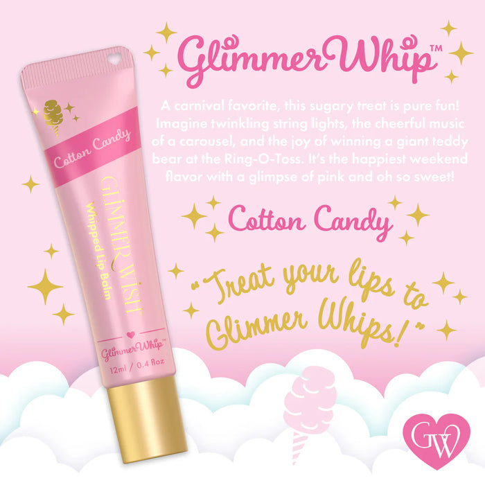 Glimmer Wish Whip Lip Balm- Surprise Flavor ( Free Puff Keychain Included)