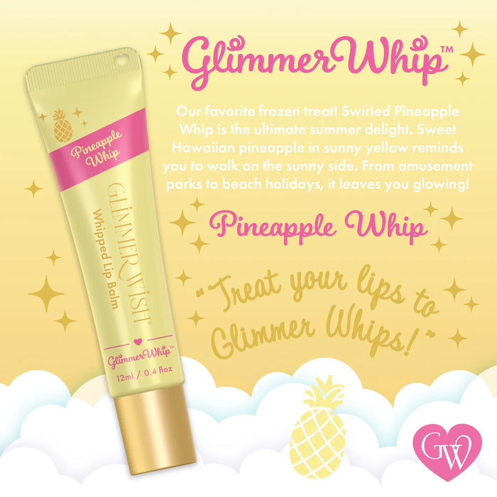 Glimmer Wish Whip Lip Balm- Surprise Flavor ( Free Puff Keychain Included)