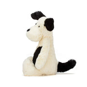 Jellycat Bashful Black & Cream Puppy Medium - Cullen's Babyland & Playland