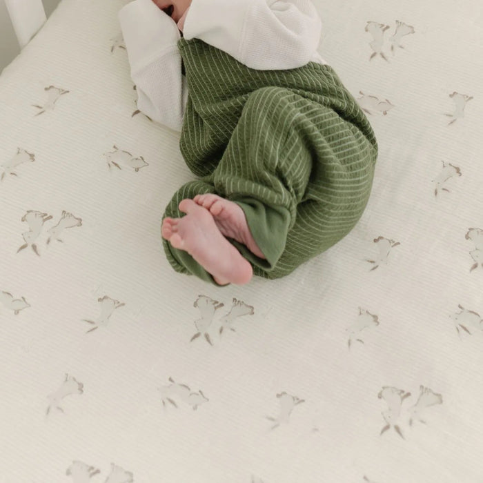 Crane Baby Organic Cotton Bunny Fitted Crib Sheet