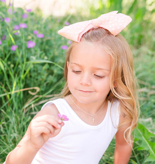 Cherished Moments Sterling Silver Cross Necklace (16-18IN)