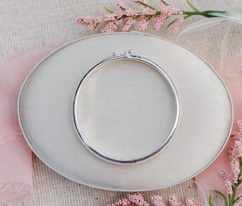 Cherished Moments Med Silver Bangle Bracelet