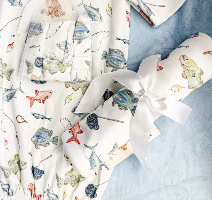 Baby Club Chic Fishing Day Receiving Blanket