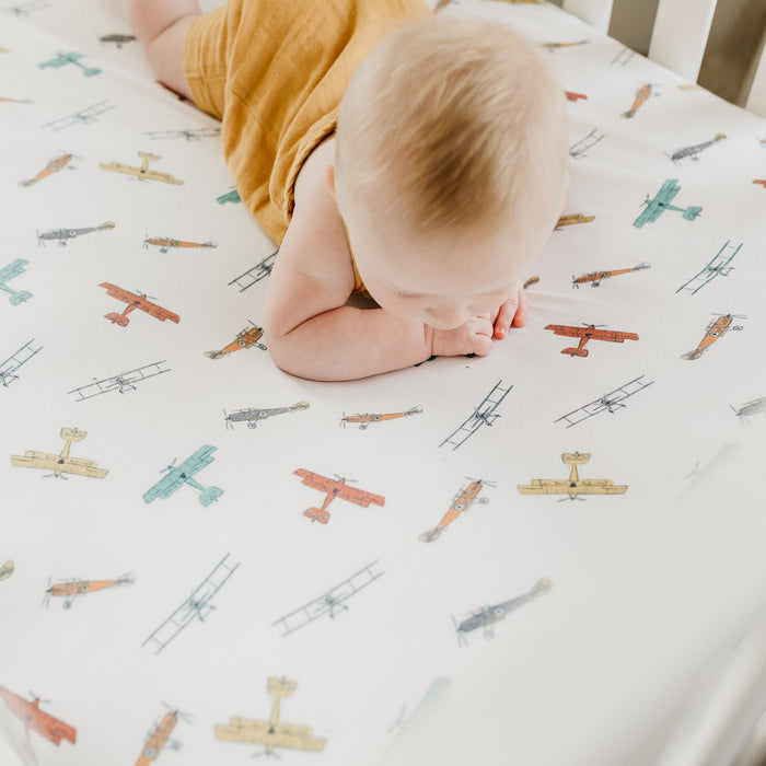 Copper Pearl Premium Knit Fitted Crib Sheet | Ace