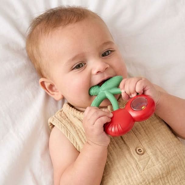 Itzy Ritzy Bitzy Shake Silicone Teether Rattle Cherries