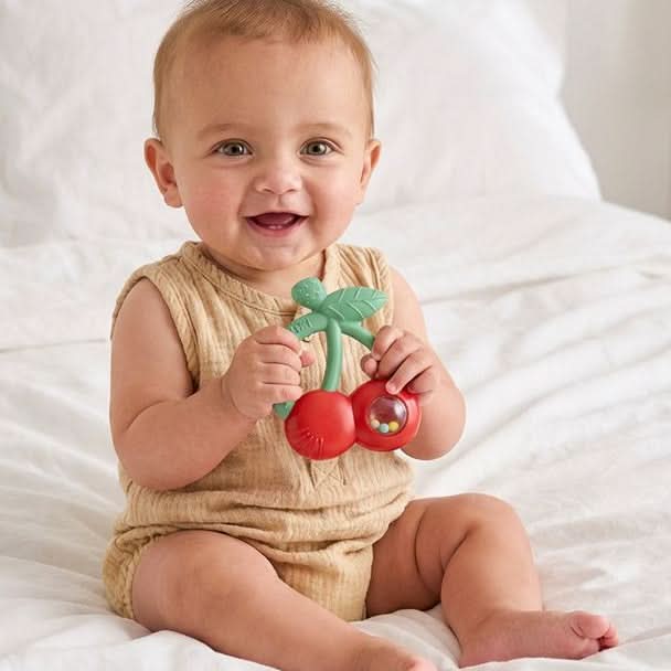 Itzy Ritzy Bitzy Shake Silicone Teether Rattle Cherries