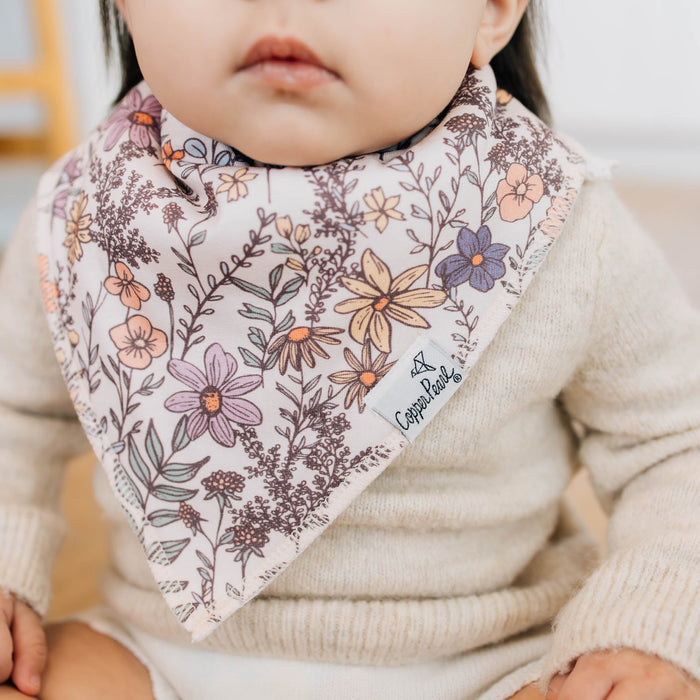 Copper Pearl Baby Bandana Bibs | Flora