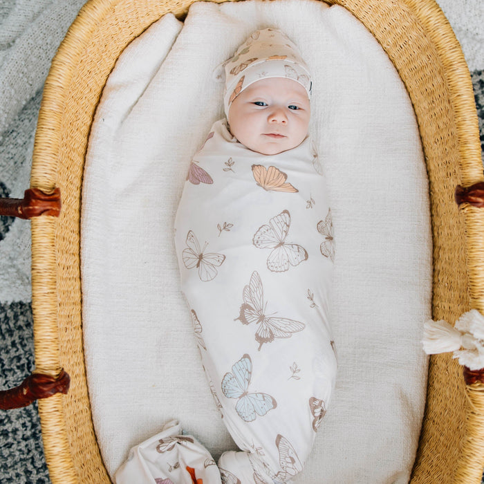 Copper Pearl Knit Swaddle Blanket | Luna