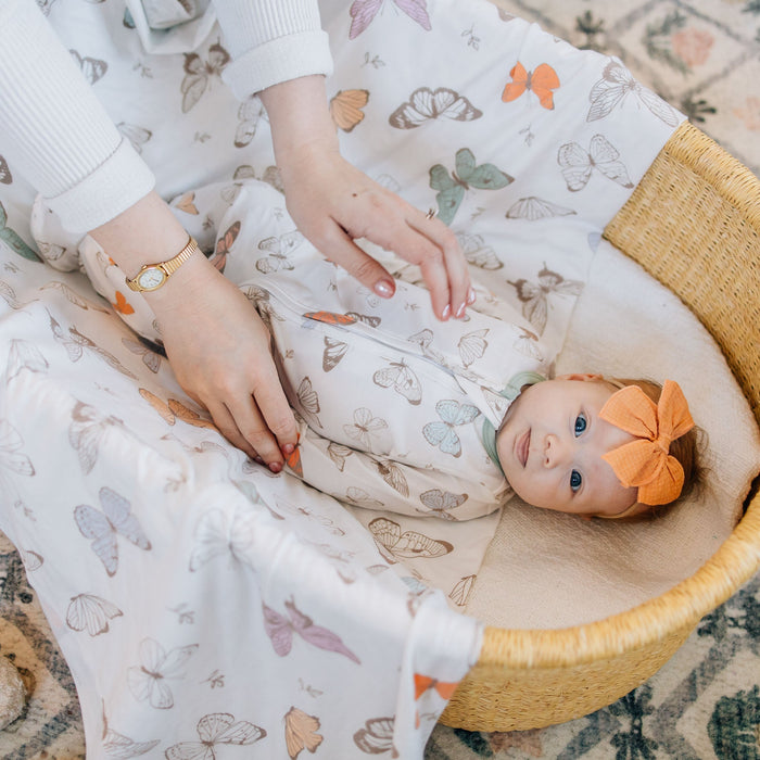 Copper Pearl Knit Swaddle Blanket | Luna