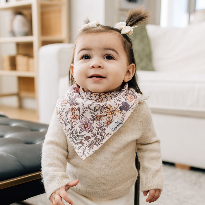Copper Pearl Baby Bandana Bibs | Flora