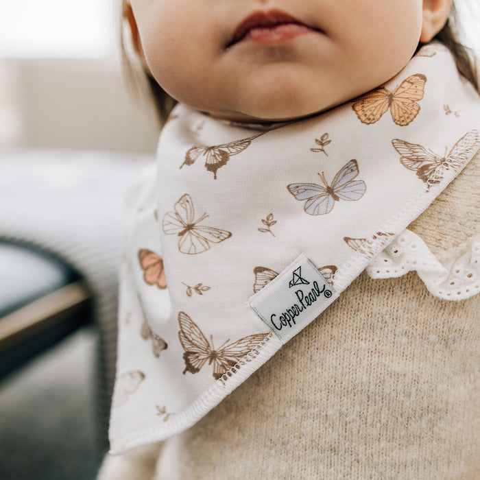 Copper Pearl Baby Bandana Bibs | Flora