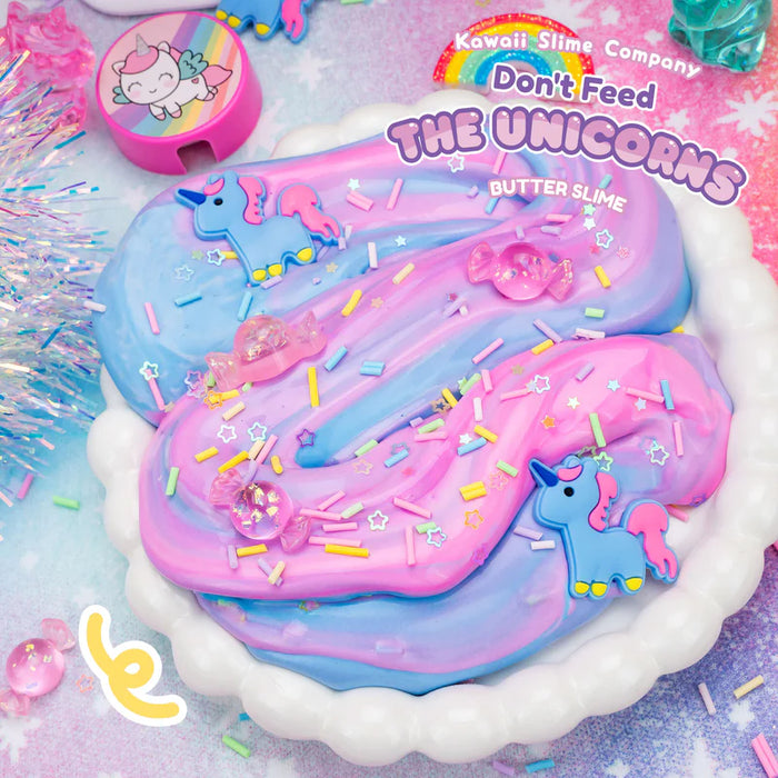 Kawaii Don't feed the Unicorns Butter Slime