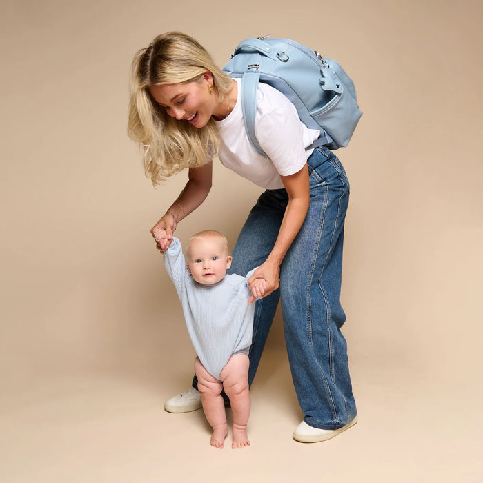 Itzy Ritzy Teddy Blue Boss Plus Backpack Diaper Bag