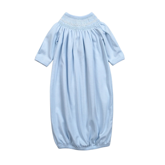 Baby Loren Blue Smocked Bishop Gown
