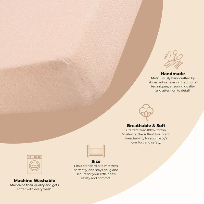 Crane Baby Desert Rose Fitted Crib Sheet