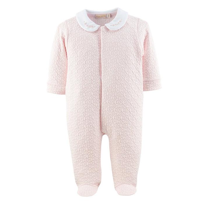 Baby Club Chic Hearts Footie w/Embroidered Collar