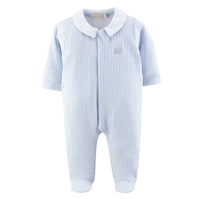Baby Club Chic Breided Footie w/Stitch Collar