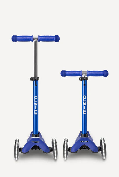 Micro Mini Deluxe LED Blue/White Scooter