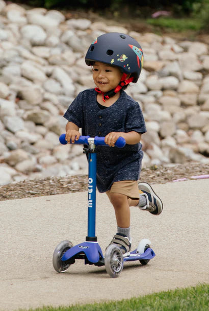 Micro Mini Deluxe LED Blue/White Scooter