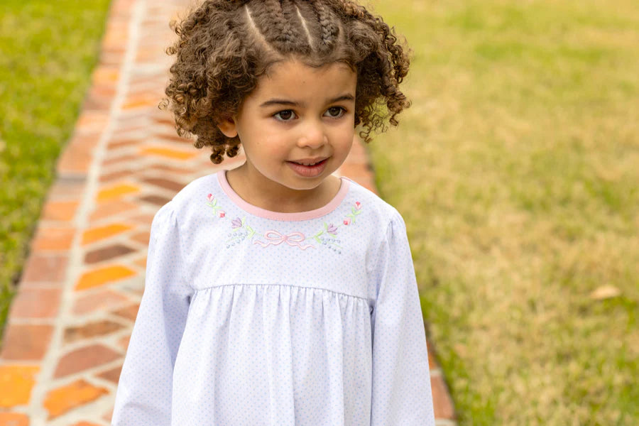 Trotter Street Kids Floral Embroidery Pants Set