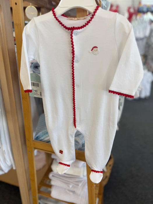 Baby Club Chic Santa Is Here Footie w/Crochet Trim