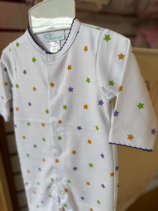 Cotton Peru Louisiana Mardi Gras Stars Playsuit