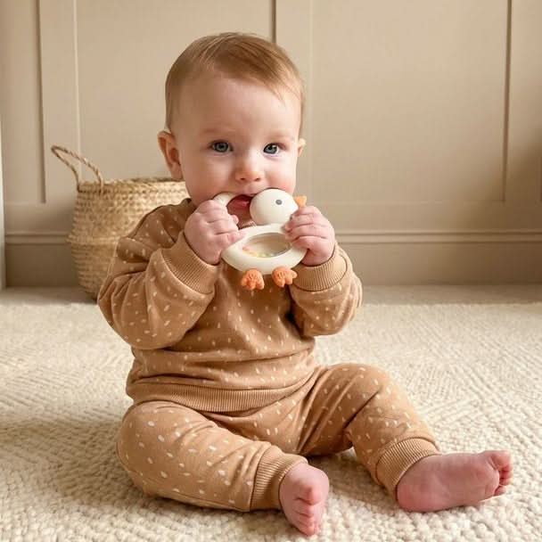 Itzy Ritzy Bitzy Shake Rattle Teether Goose