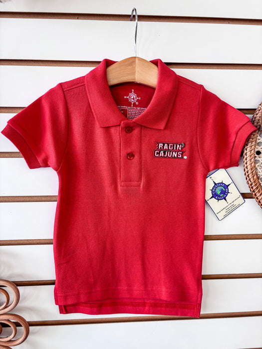 Creative Knitwear Ragin Cajun's Red Polo Shirt