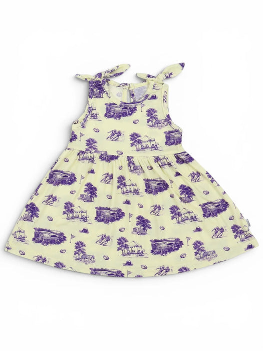 Southern Slumber Tiger Toile Bamboo Shoulder Tie Dress