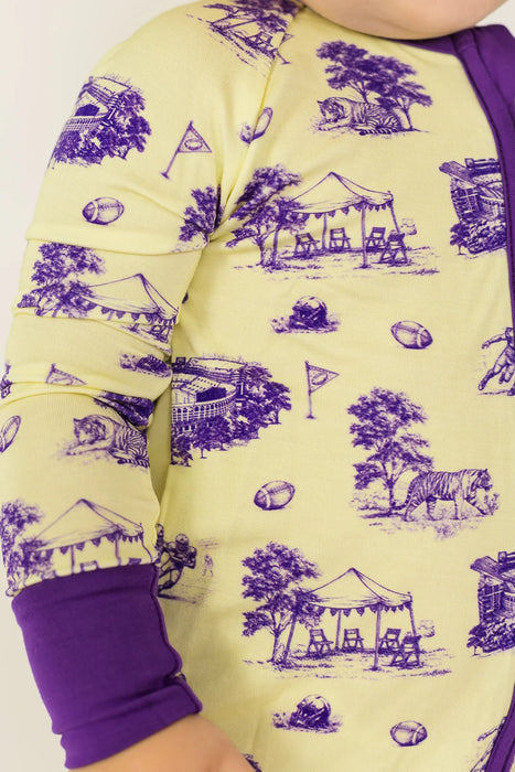 Southern Slumber Tiger Toile Zipper Bamboo Sleeper