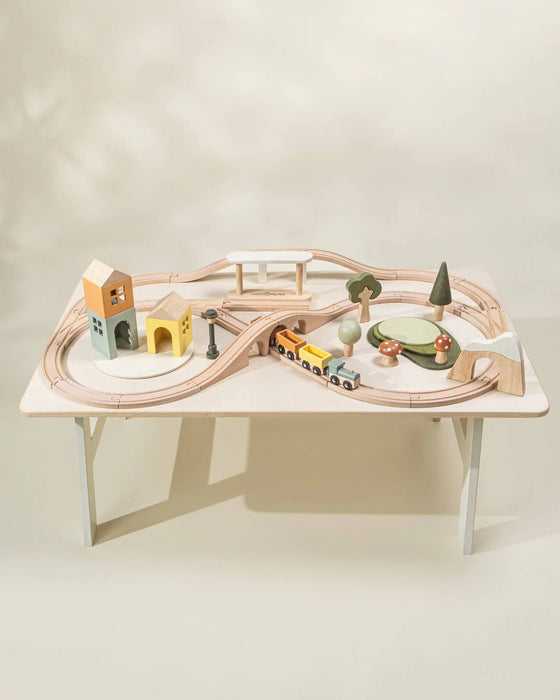 CoCo Village Wooden Train Table and Playset