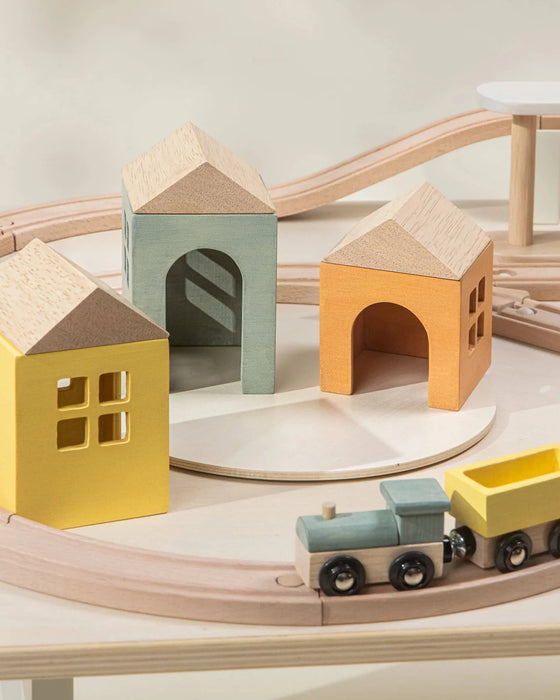 CoCo Village Wooden Train Table and Playset