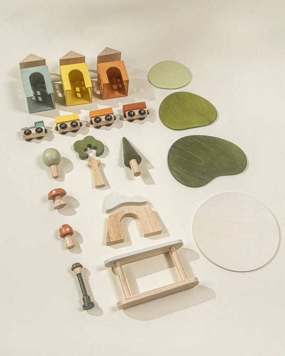 CoCo Village Wooden Train Table and Playset