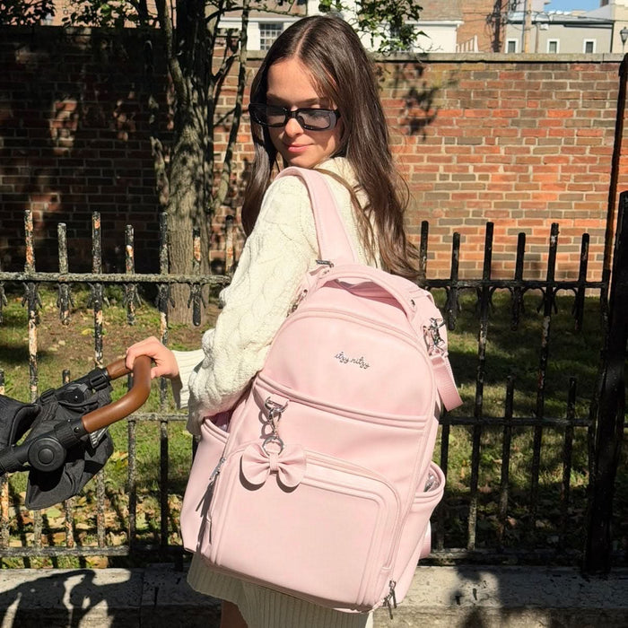 Itzy Ritzy Ribbons & Roses Boss Plus Backpack Diaper Bag