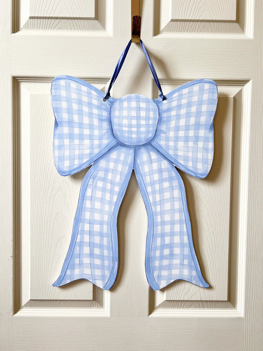Home Malone Gingham Bow Door Hanger