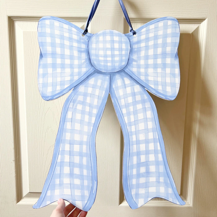 Home Malone Gingham Bow Door Hanger