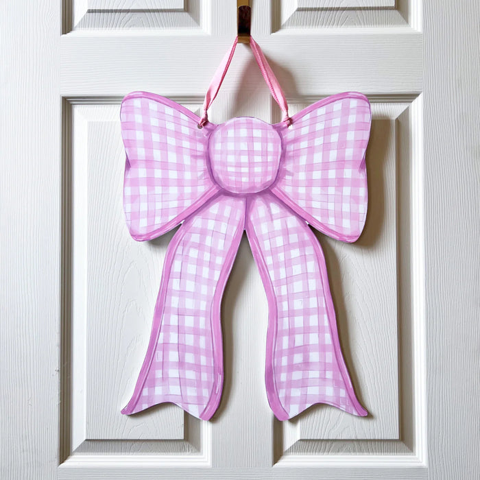 Home Malone Gingham Bow Door Hanger