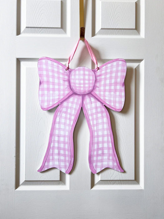 Home Malone Gingham Bow Door Hanger