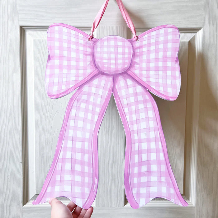 Home Malone Gingham Bow Door Hanger