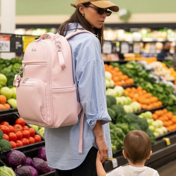 Itzy Ritzy Ribbons & Roses Boss Plus Backpack Diaper Bag