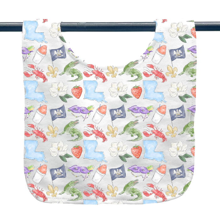 Home Malone Louisiana Icons Baby Bib