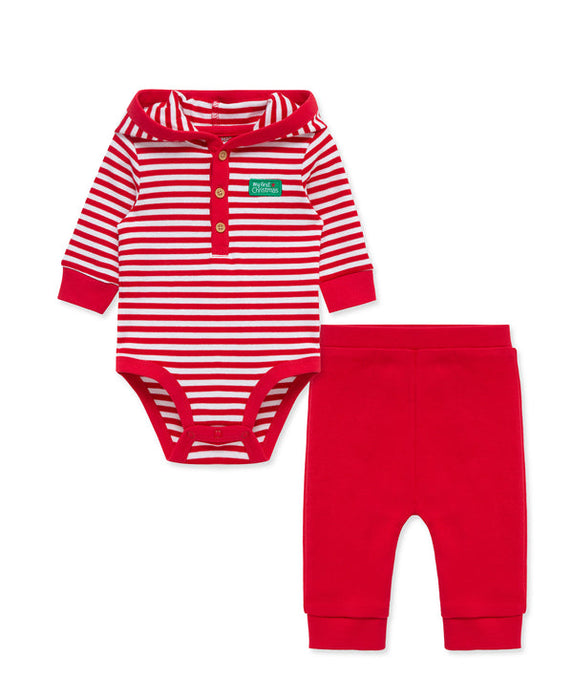Little Me Santa Bodysuit Set