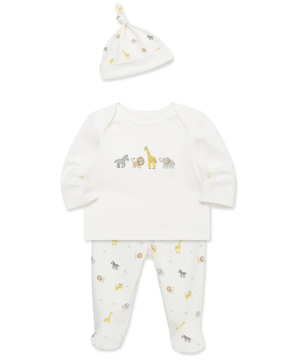 Little Me Safari Lap Shoulder Set w/Hat