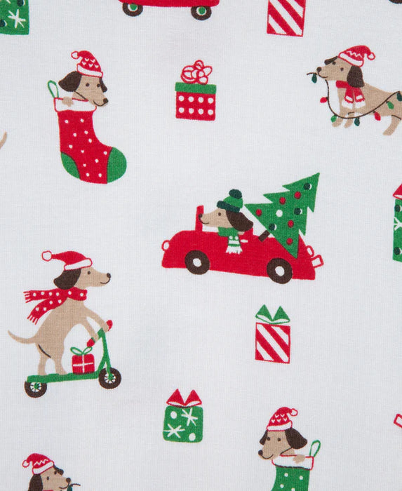 Little Me Puppies Christmas Footie