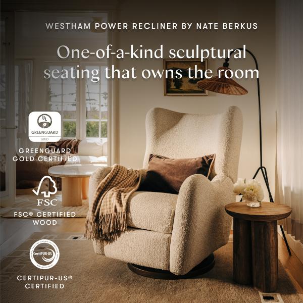 Nate Berkus x Babyletto Westham Power Recliner | SPECIAL ORDER