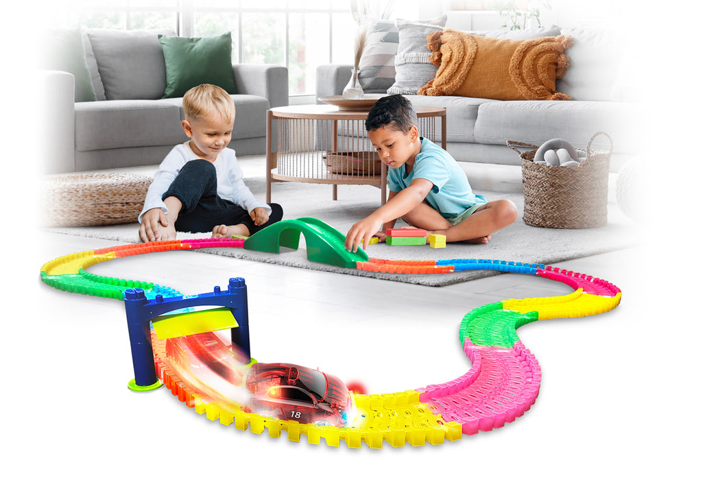 Mindscope Neon Glow Magna Tracks Magnetic Set