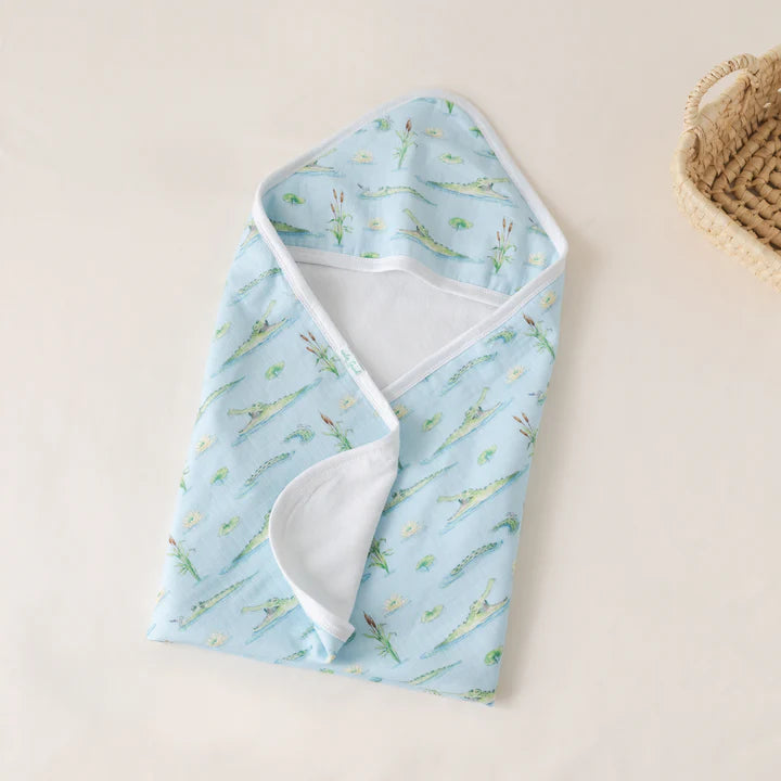Nola Tawk Gator Games Muslin Hooded Baby Towel