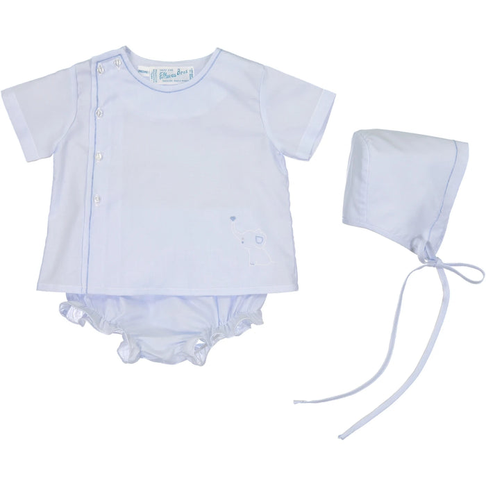 Feltman Blue/White Baby Elephant Diaper Set