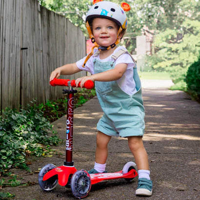 Micro Mini Deluxe LED Red Scooter