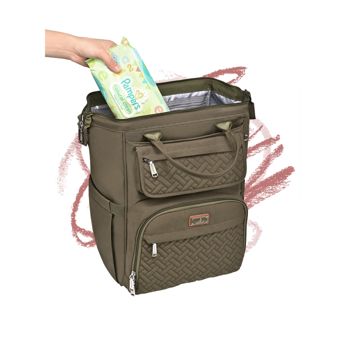 Mahogany Brands LLC BabbleRoo Wide Top Diaper Bag